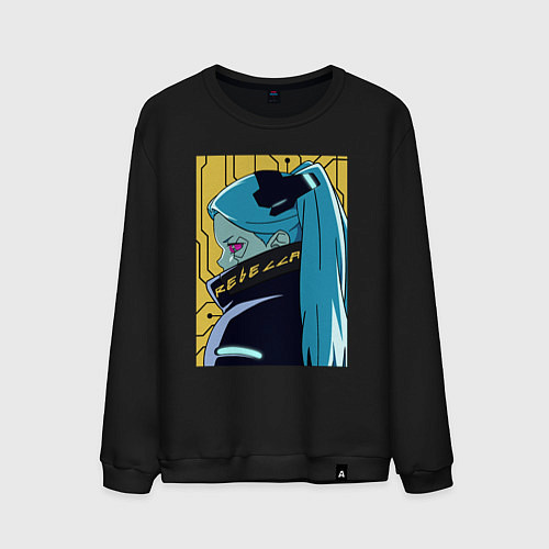 Мужской свитшот Киберпанк Ребекка / Черный – фото 1
