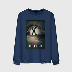 Свитшот хлопковый мужской X - Files poster, цвет: тёмно-синий