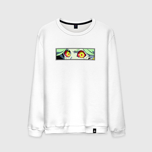 Мужской свитшот Ребекка из Киберпанка: Глаза / Белый – фото 1