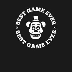 Свитшот хлопковый мужской Символ FNAF и круглая надпись best game ever, цвет: черный — фото 2