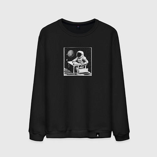 Мужской свитшот Learn, learn! / Черный – фото 1