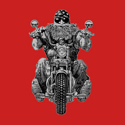 Свитшот хлопковый мужской Ride biker, цвет: красный — фото 2