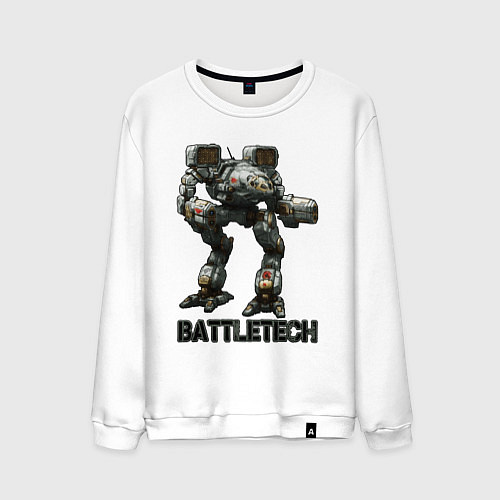 Мужской свитшот Battletech - 16 bit / Белый – фото 1