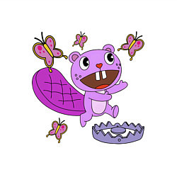 Свитшот хлопковый мужской Toothy trap, цвет: белый — фото 2