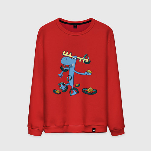 Мужской свитшот Lumpy trap / Красный – фото 1