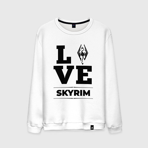 Мужской свитшот Skyrim love classic / Белый – фото 1