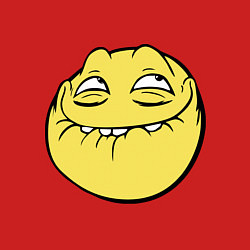 Свитшот хлопковый мужской Smiley trollface, цвет: красный — фото 2