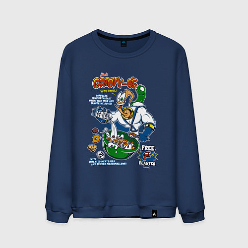 Мужской свитшот Червяк Джим / Тёмно-синий – фото 1