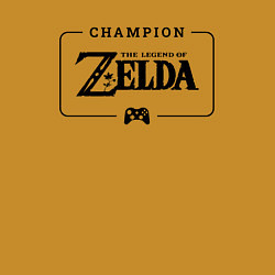 Свитшот хлопковый мужской Zelda gaming champion: рамка с лого и джойстиком, цвет: горчичный — фото 2