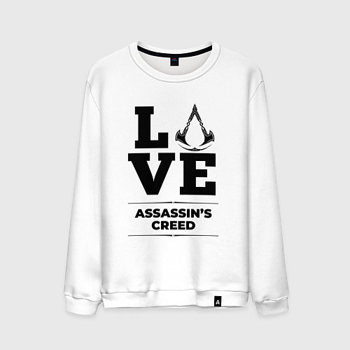 Мужской свитшот Assassins Creed love classic / Белый – фото 1