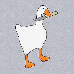 Свитшот хлопковый мужской Опасный гусь, цвет: меланж — фото 2