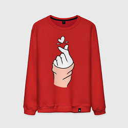Свитшот хлопковый мужской Hand click, цвет: красный