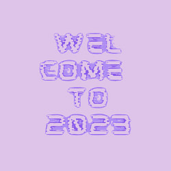 Свитшот хлопковый мужской Welcome to 2023, цвет: лаванда — фото 2