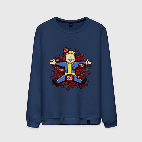 Мужской свитшот Vault boy caps / Тёмно-синий – фото 1