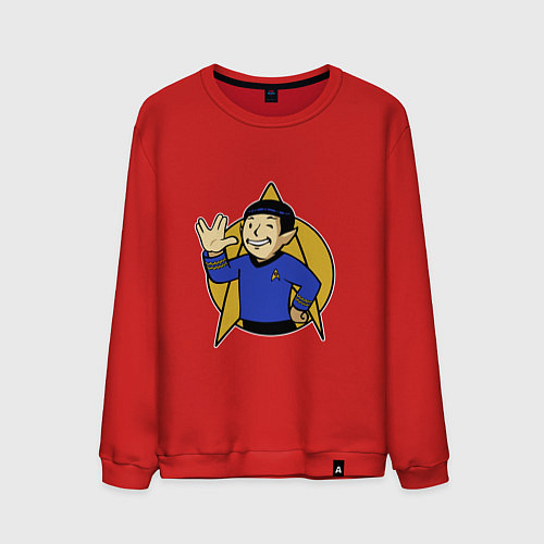 Мужской свитшот Spoke - vault boy / Красный – фото 1