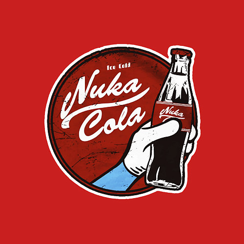 Мужской свитшот Nuka cola sticker / Красный – фото 3