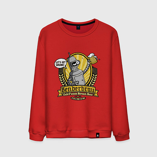 Мужской свитшот Benderbrau premium beer / Красный – фото 1