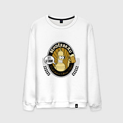 Свитшот хлопковый мужской Benderbrau - lets get drunk, цвет: белый