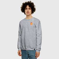 Свитшот хлопковый мужской Лили Марлен, цвет: меланж — фото 2