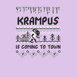 Свитшот хлопковый мужской Krampus is coming to town, цвет: лаванда — фото 2