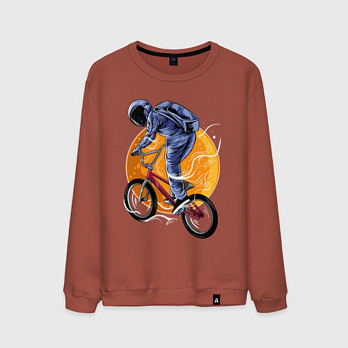 Мужской свитшот Space rider / Кирпичный – фото 1