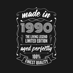 Свитшот хлопковый мужской Made in 1990 retro old school, цвет: черный — фото 2