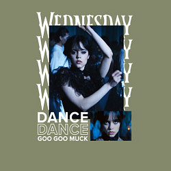 Свитшот хлопковый мужской Wednesday dance, цвет: авокадо — фото 2