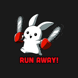 Свитшот хлопковый мужской Rabbit run away, цвет: черный — фото 2