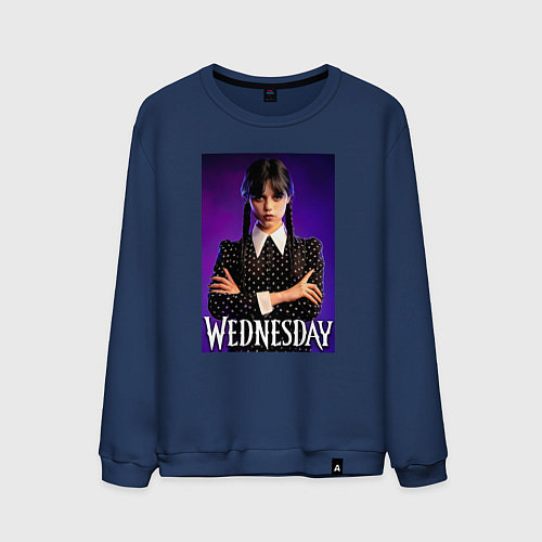 Мужской свитшот Wednesday / Тёмно-синий – фото 1