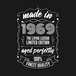 Свитшот хлопковый мужской Made in 1969 retro old school, цвет: черный — фото 2