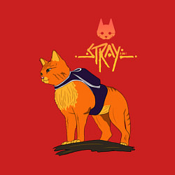 Свитшот хлопковый мужской Stray - cat logo, цвет: красный — фото 2