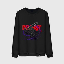 Свитшот хлопковый мужской Принт по аниме Берсерк, цвет: черный