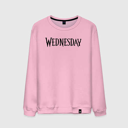 Мужской свитшот Logo black Wednesday / Светло-розовый – фото 1