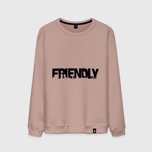Мужской свитшот DayZ: Im friendly / Пыльно-розовый – фото 1