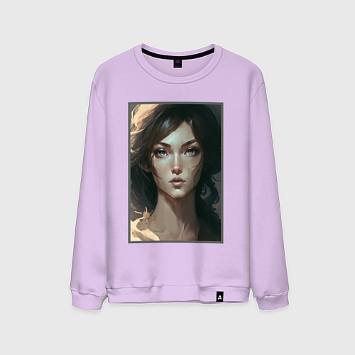 Мужской свитшот Волнение, масло / Лаванда – фото 1