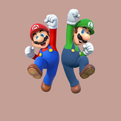 Свитшот хлопковый мужской Марио и Луиджи, цвет: пыльно-розовый — фото 2