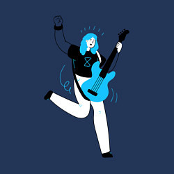 Свитшот хлопковый мужской Музыкант-гитарист, цвет: тёмно-синий — фото 2