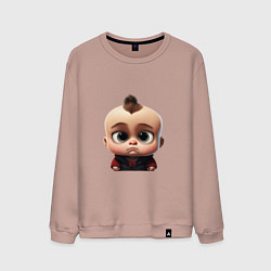 Свитшот хлопковый мужской Годик ребенку, цвет: пыльно-розовый