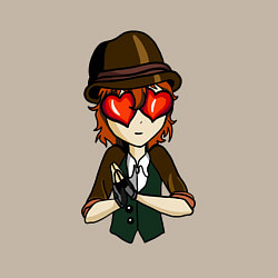 Свитшот хлопковый мужской Чуя сердце, цвет: миндальный — фото 2