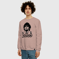 Свитшот хлопковый мужской Dios Diego, цвет: пыльно-розовый — фото 2