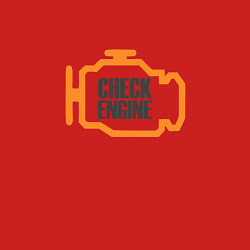 Свитшот хлопковый мужской Check engine, цвет: красный — фото 2