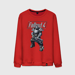 Свитшот хлопковый мужской Fallout 4 - Ultracite Power Armor, цвет: красный