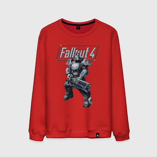 Мужской свитшот Fallout 4 - Ultracite Power Armor / Красный – фото 1