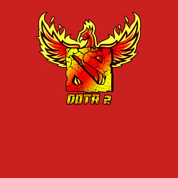 Свитшот хлопковый мужской Дота 2 - огненный феникс, цвет: красный — фото 2