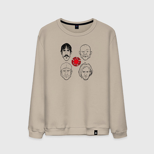 Мужской свитшот Red Hot Chili Peppers фан-арт / Миндальный – фото 1