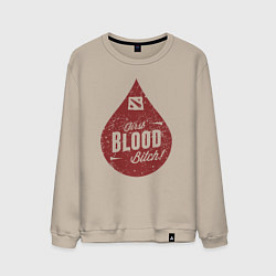 Свитшот хлопковый мужской Dota blood, цвет: миндальный