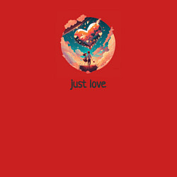 Свитшот хлопковый мужской Just lovely couple, цвет: красный — фото 2