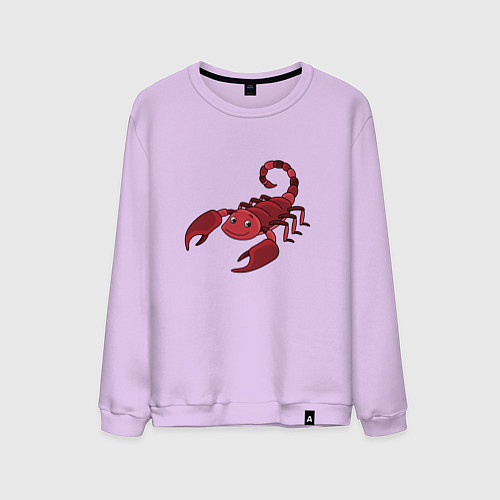Мужской свитшот Мультяшный скорпион / Лаванда – фото 1