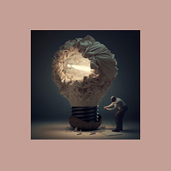 Свитшот хлопковый мужской Запертый свет, цвет: пыльно-розовый — фото 2