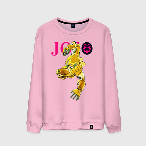 Мужской свитшот The World - stand of Dio Brando - Jojo / Светло-розовый – фото 1